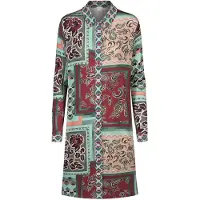 Mey Nachthemd met lange mouwen Serie Mystical Maze Eucalyptus Green | Maat M