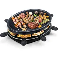 SCH Gourmetstel 8 personen - Gourmetstellen - Gourmet - Zwart - ‎44cm x 34cm x 12cm