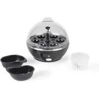SCH Eierkoker electrisch - Eierkoker - Eierkoker met timer - Zwart - ‎16xm x 16xm x 16cm