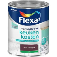Flexa - Mooi Makkelijk Keukenkasten Mat - Puur Aubergine - Mengverf - 750 Ml