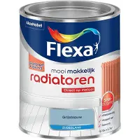 Flexa - Mooi Makkelijk Radiatoren Zijdeglans - Grijsblauw - Mengverf - 750 Ml
