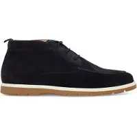 Manfield Donkerblauwe suède veterschoenen | Maat 43