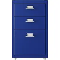 En.casa Kantoorkast Kökar op wielen 48x28x41 cm blauw []