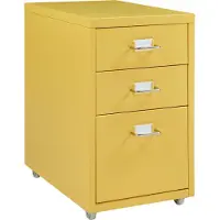 En.casa Kantoorkast Kökar op wielen 48x28x41 cm geel []