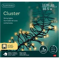 Lumineo Cluster steady 1128 LED Soft Gold Kerstverlichting
