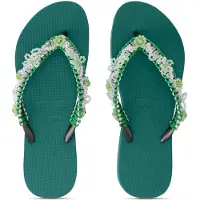 Uzurii Macrame green blossom bosgroen