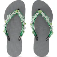 Uzurii Macrame green blossom zilver