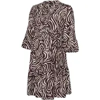 Vero moda Maternity Jurk 'VMMJosie' donkerbruin / lichtgrijs