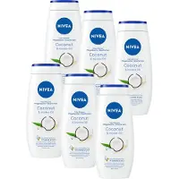 Nivea Coconut Douchecrème - Body Wash - Bevat jojobaolie - Voordeelverpakking - 6 x 750 ml