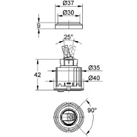 GROHE Reserveonderdelen - Cartouche Ecom 44099900