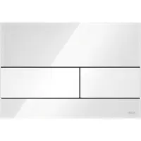Tece Square II drukplaat glas wit toetsen wit