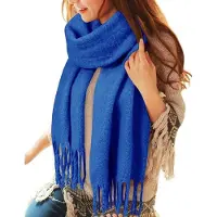 Karma Dikke sjaal voor vrouwen dames winter warme pluizige sjaals deken gebreide pashmina's oversized dikke sjaal
