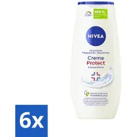 Nivea 6 x - Douchegel - Crème Protect & Dexpantenol - Unieke Crème Geur - 250 ml - Douchegel - Huidverzorging - Vitamine C - Vitamine E - Dexpanthenol