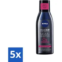 Nivea 5 x - Expert Make-up Remover - Micellair Water - Gezichtsreinigingsmiddel - 200 ml - Make-up Remover - Gezichtsreinigingsmiddel - Micellen - Zuurstofboost - Huid Ademen