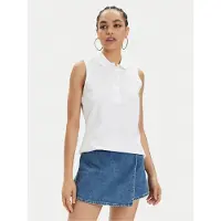 Lacoste Slim Fit Dames Poloshirt wit, Effen