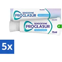 Sensodyne 5 x - Tandpasta - Proglasur Gentle Whitening - Verheldert Glazuur - 75 ml - Tandpasta - Tanden Witter Maken - Tandglazuur Versterken - Tanderosie Beschermen - Fluoride
