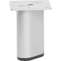 Furniture Legs Europe Stalen meubelpoot chroom ovaal 6 bij 3 cm en hoogte 9,5 cm