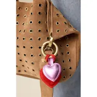 Sissy-Boy Rode bag charm met hartjes
