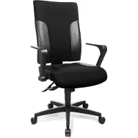 Topstar Bureaudraaistoel | met synchroontechniek | zwart/zwart 420-540 mm | zonder armleuningen draagvermogen 110 kg | 1 stuk - TF200S100 TF200S100