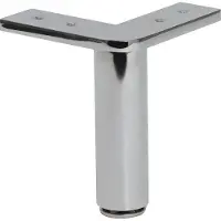 Furniture Legs Europe Stalen meubelpoot chroom hoek 13 bij 13 cm en hoogte 15 cm
