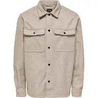 Only & Sons Overhemd 'Ash' beige gemêleerd