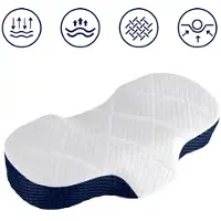 Dnntunk Ergonomisch Hoofdkussen - Hoofdkussen Nekklachten - Voor Rug- en Zijslapers - Memory Foam - Slaapkussen - Kussen - Ergonomisch Kussen - Orthopedische Kussens