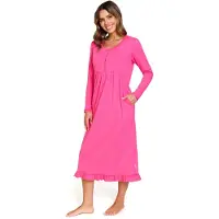 Doctor Nap Katoenen Nachthemd Borstvoeding Zwangerschap Peony TM.7318 44 / XXL