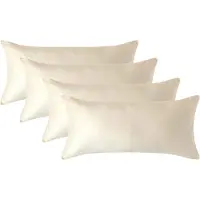 Homescapes Biologisch Kussensloop 40x80 cm – Set van 4 – Crème – 100% Egyptisch Katoen Satijn – Draaddichtheid 400