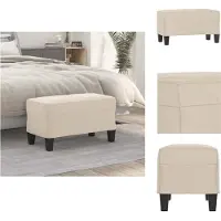 vidaXL Bankje 70x35x41 cm microvezelstof crème