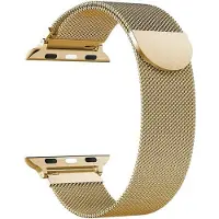 Kbstronics Milanese band goud geschikt voor Apple Watch 1/2/3/4/5/6/7/8/9/10/SE 42/44/45 MM - magnetisch