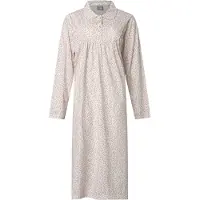 Lunatex - klassiek dames nachthemd - 100% katoen - roze - maat XL