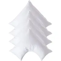 Homescapes Biologische Katoen V-Kussensloop - Set van 4 - Wit - 100% Egyptisch Katoen Satijn - 400TC - 38 x 76 cm