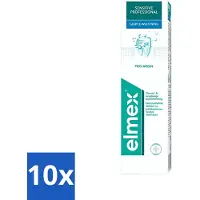 Elmex 10 x Tandpasta Sensitive Professional Gentle Whitening 75 ml - Gevoelige Tanden - Tandpasta Whitening - Pro-Argin - Tandgevoeligheid - Tandpasta Voor Gevoelige Tanden