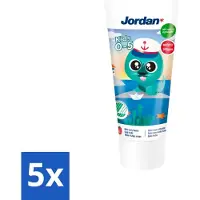 Jordan 5 x Tandpasta Kids 0-5 jaar 50 ml - Tandpasta Voor Kinderen - Kindertandpasta - Melkgebit Bescherming - Tandpasta 0-5 Jaar - Fluoride 1450 Ppm