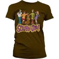 Scooby Doo Team Distressed Girly T-shirt voor dames, bruin