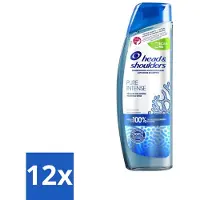 Head & shoulders 12 x - Anti-Roos Shampoo - Pure Intense - Hoofdhuid Detox - 250 ml - Anti-Roos Shampoo - Hoofdhuid Detox - Roosbestrijding - Hoofdhuid Reinigen - Gezonde Hoofdhuid