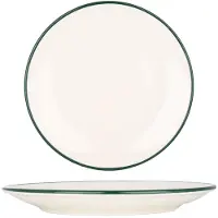 RINART Dessertbord green edge porselein 19 cm set van 6