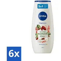 Nivea 6 x - Douchegel - Winter Moment Cacao - 250 ml - Douchegel - Winter Moment - Cacao - Verzorgende Douchegel - Macadamia-olie