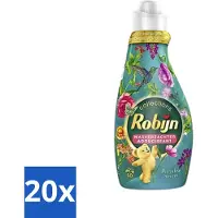 Robijn 20 x Collections - Wasverzachter - Paradise Secret - 1,25L - 50 Wasbeurten - Wasverzachter - Luxe Wasverzachter - Parfum Wasverzachter - Zijdezachte Wasverzachter - Wasverzachter Voor Kleding