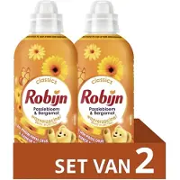 Robijn Classics Wasverzachter - Passiebloem & Bergamot - 2 x 39 wasbeurten - Voordeelverpakking