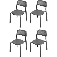 Fatboy Toní Stoel 4-pack Antraciet - Tuinstoelen Aluminium Anthracite - 104089