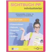 Pagna 21013-34, Project folder, A4, Polypropyleen (PP), Roze, 40 vel, 20 vakken