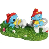Diverse Papa Smurf And Brainy On The Beach Figure Blauw Kinderen