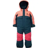 Burton - Kinder skipakken - Toddlers 2L One Piece Peach Echo Deep Emerald voor Unisex van Gerecyclede materialen - Kindermaat 2 jaar - Marine blauw
