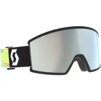 SCOTT - Skibrillen - Ambit Black/Neon Yellow AMP White Chrome S2 voor Unisex van Siliconen - Zwart