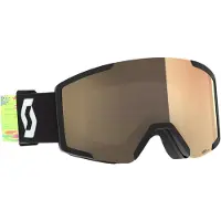 SCOTT - Skibrillen - Shield LS Black/Neon Yellow AMP LS Bronze Chrome S1-3 voor Unisex - Geel