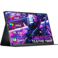 Uperfect 15,6" Portable Monitor – Draagbare Monitor & Draagbaar Scherm voor Werk, Gaming & Entertainment
