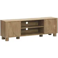 Sweeek TV meubel houtdecor 2 omkeerbare deuren Mangohout effect