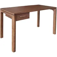 Sweeek - Bureau van rubberhout met eikenfineer, 1 lade - l 120 x b 60 x h 75 cm - garance
