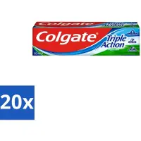Colgate 20 x Tandpasta Triple Action 100 ml - Tandpasta - Gaatjes - Wittere Tanden - Frisse Adem - Mondverzorging